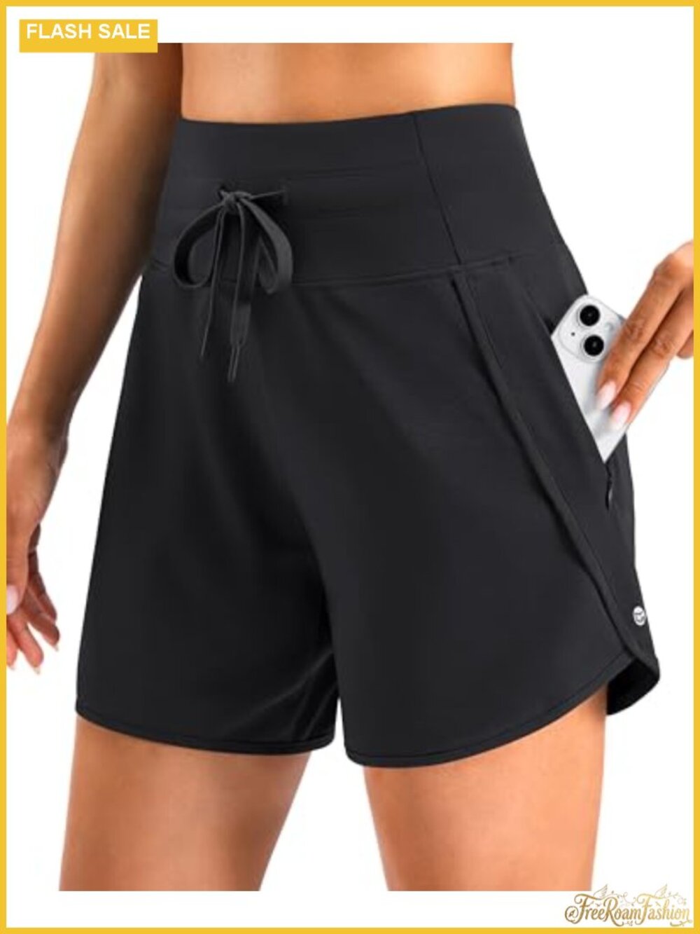 Women's Athletic Gym Running Shorts with Zipper Pockets Quick Dry 5" /7" Inseam